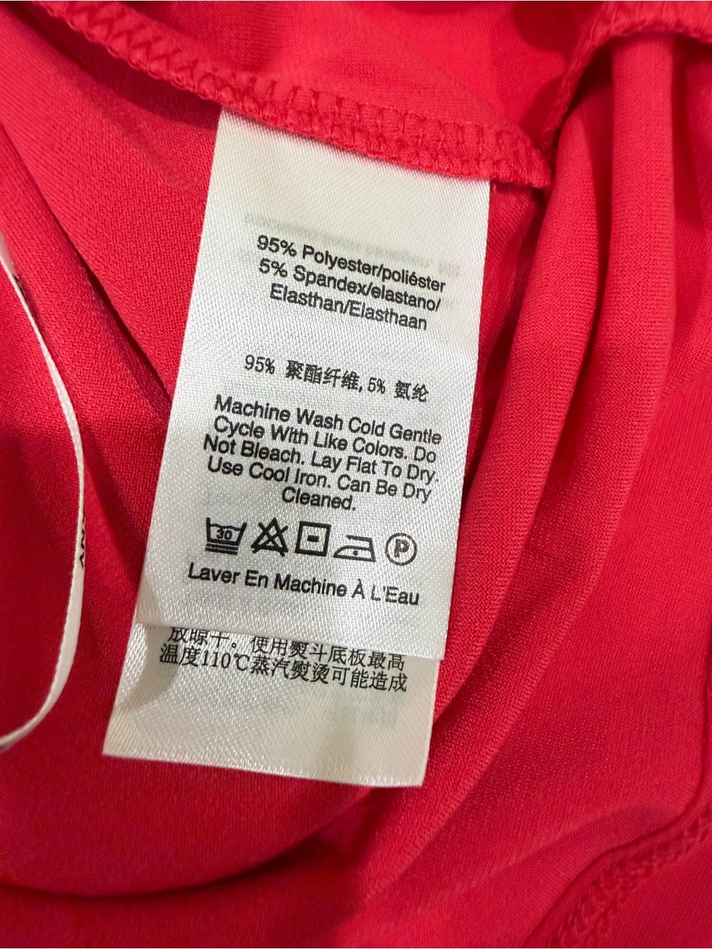 DKNY Sleeveless Surplice Faux Wrap Stretch V-Neck Draped Knit Top Red XL NEW - Picture 11 of 11